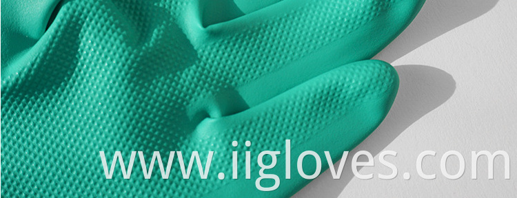 Long flock Lined Nitrile industrial Glove